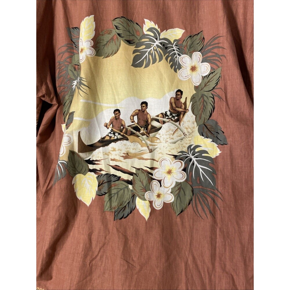 Vintage Bluewater Wear Hawaiian Button Down 2XL Mens Made In USA Polynission - Picture 2 of 13